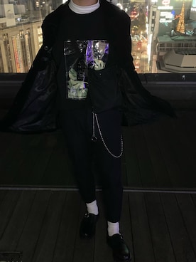 「韓国風コーデ」｜「アイテム（アクセサリー）」を使った、syoさん（メンズ・170cm）の冬コーディネート
