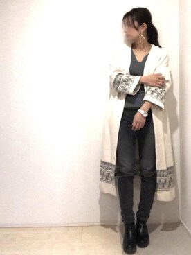 「Ungrid（アングリッド）のアイテム（ピアス（両耳用））」を使った、Manaさん（レディース・162cm）の春コーディネート