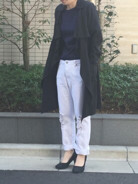 「aimoha（アイモハ）のアイテム（ジャケット/アウター）」を使った、aimohaさん（レディース・150cm）の冬コーディネート