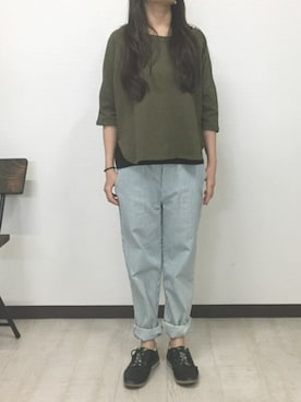 「aimoha(aimoha)」｜「アイテム（スウェット）」を使った、aimohaさん（レディース・150cm）の春コーディネート