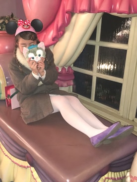 「白タイツ」｜「アイテム（財布/小物）」を使った、ま いさん（レディース・151cm）の春コーディネート