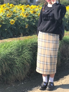 「AS as know as（エーエス アズノウアズ）のアイテム（スカート）」を使った、ま いさん（レディース・151cm）の秋コーディネート