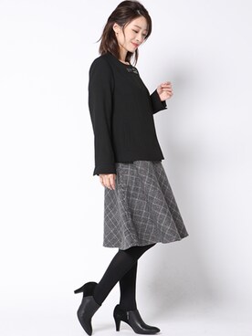 「KETTY」｜「アイテム（その他アウター）」を使った、kettyさん（レディース・165cm）の秋コーディネート