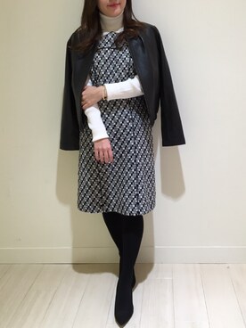 桐谷美玲さん着用 クロスチェックツイードワンピースを使ったコーディネート一覧 Wear