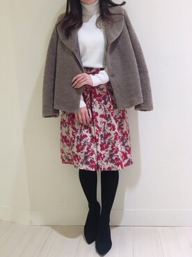 「KETTY」｜「アイテム（その他アウター）」を使った、kettyさん（レディース・165cm）の冬コーディネート