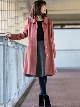 「KETTY」｜「アイテム（その他アウター）」を使った、kettyさん（レディース・165cm）の冬コーディネート