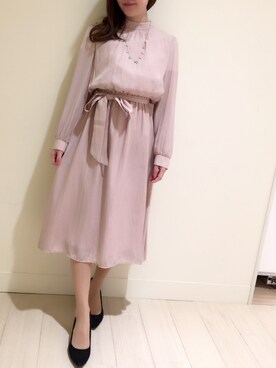 「ふんわり」｜「アイテム（ワンピース/ドレス）」を使った、kettyさん（レディース・165cm）の冬コーディネート
