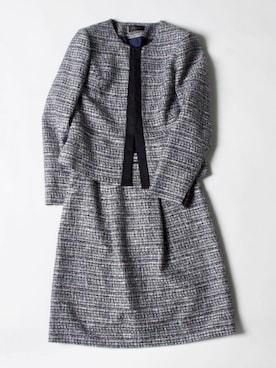 「ノーカラージャケット」｜「アイテム（その他アウター）」を使った、kettyさん（レディース・165cm）の春コーディネート