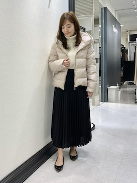 「ショートダウン」｜「アイテム（その他アウター）」を使った、kettyさん（レディース・153cm）の冬コーディネート