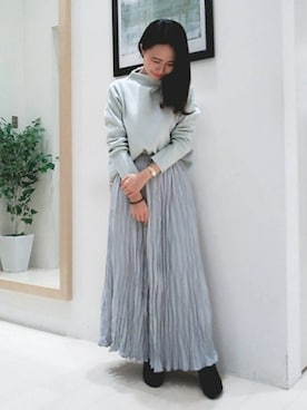 「寒色系」｜kettyさん（レディース・155cm）の冬コーディネート