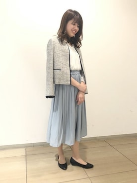 「KETTY」｜「アイテム（その他アウター）」を使った、kettyさん（レディース・160cm）の春コーディネート