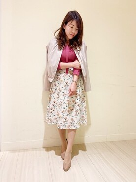 「ボウタイ」｜「アイテム（その他アウター）」を使った、kettyさん（レディース・152cm）の春コーディネート