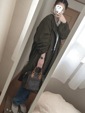 「agnes b.（アニエスベー）のアイテム（アナログ腕時計、シルバー系）」を使った、sさん（レディース・166cm）の冬コーディネート