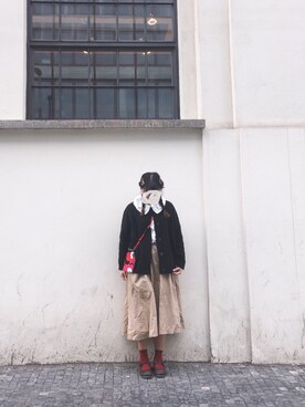 「Czech」｜包子ᙏ̤̫͚ ホウコさん（レディース・160cm）の冬コーディネート