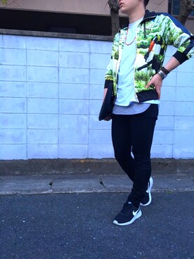 「PUMA（プーマ）のアイテム（その他アウター）」を使った、Kさん（メンズ・175cm）の春コーディネート