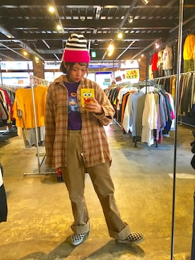 「アイテム（スリッポン、その他）」を使った、ちゃむさん（レディース・150cm）の秋コーディネート