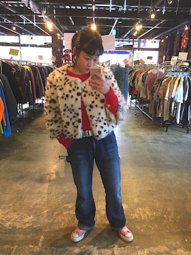 「CECIL McBEE（セシルマクビー）のアイテム（その他アウター）」を使った、ちゃむさん（レディース・150cm）の冬コーディネート