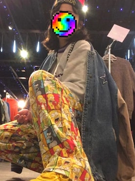 「個性的 古着」｜「アイテム（デニムジャケット）」を使った、ちゃむさん（レディース・150cm）の春コーディネート
