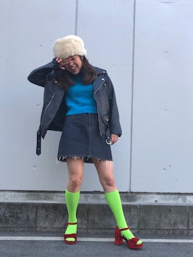 「OK（オッケー）のアイテム」を使った、ちゃむさん（レディース・151cm）の秋コーディネート