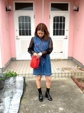 「80s」｜「アイテム（オールインワン・サロペット）」を使った、ちゃむさん（レディース・150cm）の夏コーディネート