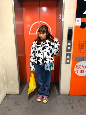 「80s」｜「アイテム（その他アウター）」を使った、ちゃむさん（レディース・151cm）の冬コーディネート