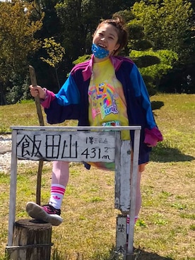 「コロナに負けない」｜「アイテム（ジャージ）」を使った、ちゃむさん（レディース・151cm）の春コーディネート
