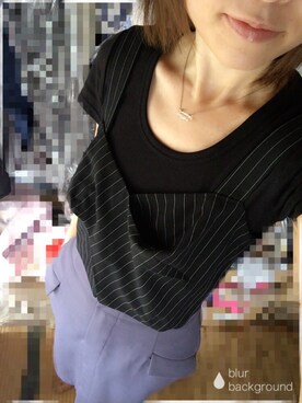 「KBF+（ケービーエフプラス）のアイテム（ベスト）」を使った、ばぁばさん（レディース・167cm）の夏コーディネート