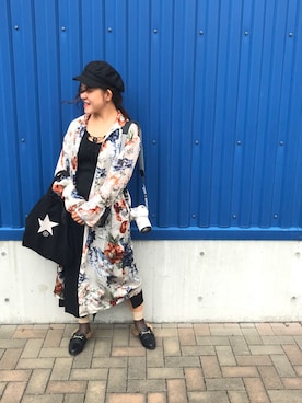「EVRIS（エヴリス）のアイテム（シャツワンピース）」を使った、a.t   さん（レディース・158cm）の秋コーディネート