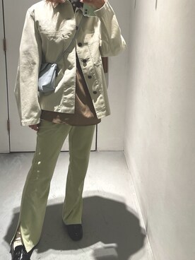 「LEMAIRE（ルメール）のアイテム（ジャケット/アウター）」を使った、Momoさん（レディース・168cm）の春コーディネート