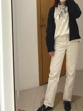 「JW Anderson（ジェイダブリューアンダーソン）のアイテム（Tシャツ/カットソー）」を使った、Momoさん（レディース・168cm）の春コーディネート