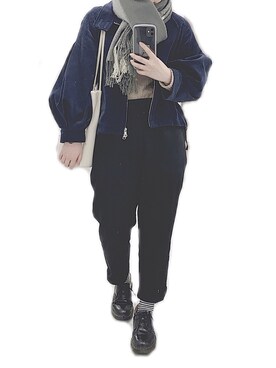 「MHL.」｜「アイテム（その他シューズ）」を使った、tamoさん（レディース・153cm）の冬コーディネート