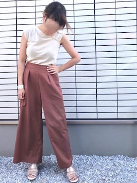 「INGNI（イング）のアイテム（オールインワン・サロペット）」を使った、うーまんさん（レディース・158cm）の夏コーディネート