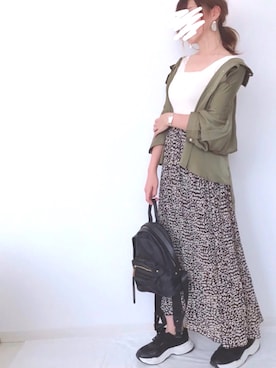 「Edit Sheen（エディットシーン）のアイテム（バックパック/リュック）」を使った、うーまんさん（レディース・158cm）の秋コーディネート