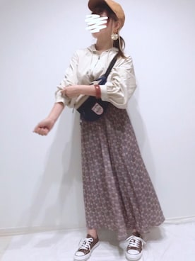 「RETRO GIRL（レトロガール）のアイテム（ブルゾン）」を使った、うーまんさん（レディース・158cm）の秋コーディネート