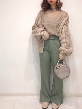 「ピスタチオ」｜「アイテム（福袋/福箱）」を使った、うーまんさん（レディース・158cm）の冬コーディネート