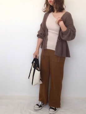 「ブラウンコーデ」｜「アイテム（福袋/福箱）」を使った、うーまんさん（レディース・158cm）の春コーディネート