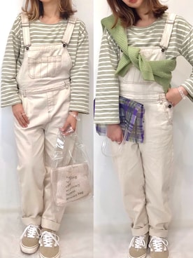 「ピスタチオ」｜「アイテム（ラッピングキット）」を使った、うーまんさん（レディース・158cm）の春コーディネート