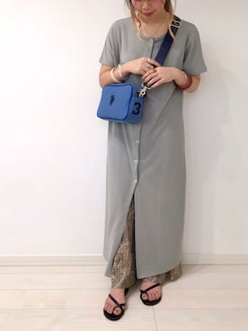 「ペイズリー柄パンツ」｜「アイテム（ワンピース/ドレス）」を使った、うーまんさん（レディース・158cm）の夏コーディネート