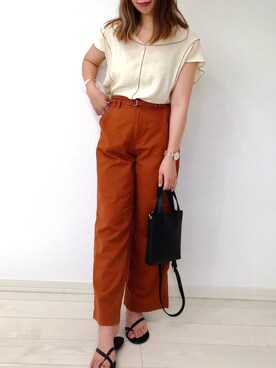 「アースカラー」｜「アイテム（福袋/福箱）」を使った、うーまんさん（レディース・158cm）の夏コーディネート