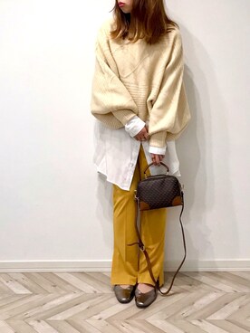 「AmbreNeige」｜「アイテム（バレエシューズ）」を使った、うーまんさん（レディース・158cm）の秋コーディネート