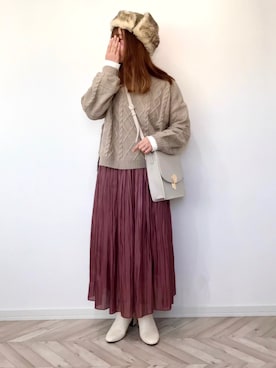 「polcadot」｜「アイテム（キャップ）」を使った、うーまんさん（レディース・158cm）の秋コーディネート