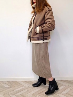 「秋のカフェオレコーデ」｜「アイテム（その他）」を使った、うーまんさん（レディース・158cm）の秋コーディネート