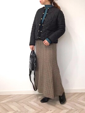 「キルトジャケット」｜「アイテム（その他）」を使った、うーまんさん（レディース・158cm）の秋コーディネート