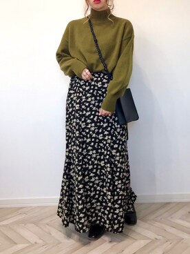 「AmbreNeige」｜「アイテム（ローファー）」を使った、うーまんさん（レディース・158cm）の冬コーディネート