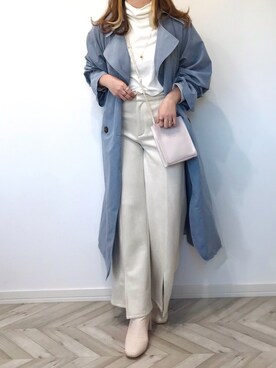 「AmbreNeige」｜「アイテム（トレンチコート）」を使った、うーまんさん（レディース・158cm）の冬コーディネート