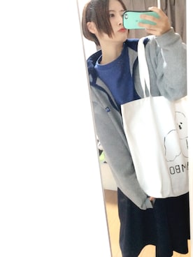 「PENFIELD USA（ペンフィールドユーエスエー）のアイテム」を使った、大谷さん（レディース・155cm）の冬コーディネート