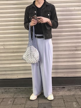 「CELINE」｜「アイテム（デニムジャケット）」を使った、しげみさん（メンズ・173cm）の夏コーディネート