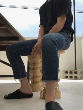 「COS（コス）のアイテム（サンダル）」を使った、しげみさん（メンズ・173cm）の夏コーディネート