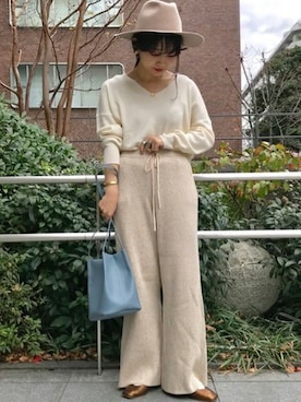 「SLOBE IENA（スローブイエナ）のアイテム（パンプス）」を使った、konmiさん（レディース・152cm）の冬コーディネート