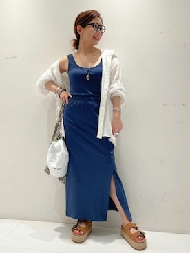 「スローブイエナ」｜「アイテム（帽子）」を使った、konmiさん（レディース・152cm）の春コーディネート